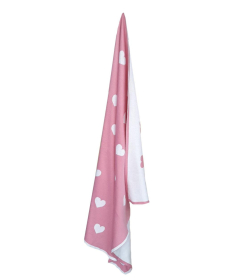 Textil Srculence ćebe za bebe 90x80 cm - Roze