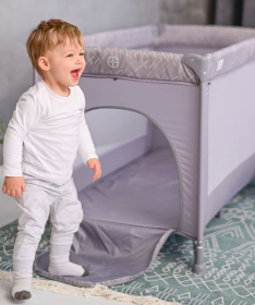 Lorelli Torino prenosivi krevetac za bebe 1 Nivo - Grey Striped Elements