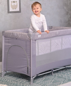 Lorelli Torino Prenosivi krevetac za bebe 2 Nivoa - Grey Striped Elements