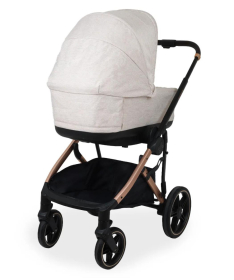 Jungle Motto Deluxe kolica za bebe 3 u 1 sa zlatnim ramom Beige