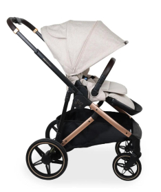 Jungle Motto Deluxe kolica za bebe 3 u 1 sa zlatnim ramom Beige