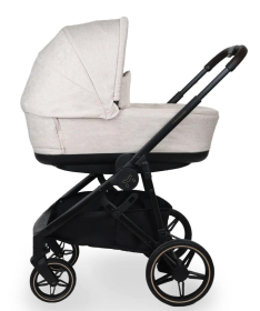 Jungle Motto Deluxe kolica za bebe 3 u 1 sa crnim ramom Beige