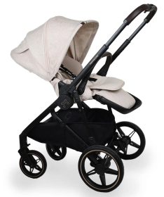 Jungle Motto Deluxe kolica za bebe 3 u 1 sa crnim ramom Beige