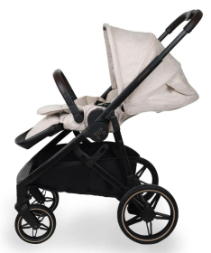 Jungle Motto Deluxe kolica za bebe 3 u 1 sa crnim ramom Beige