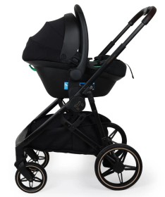 Jungle Motto Deluxe kolica za bebe 3 u 1 sa crnim ramom Black