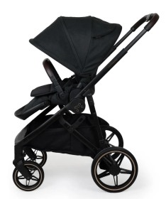 Jungle Motto Deluxe kolica za bebe 3 u 1 sa crnim ramom Black