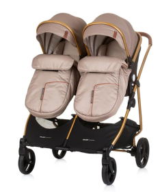 Chipolino Duo Smart kombinovana kolica za blizance Golden beige