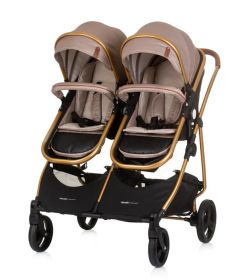 Chipolino Duo Smart kombinovana kolica za blizance Golden beige