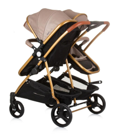 Chipolino Duo Smart kombinovana kolica za blizance Golden beige