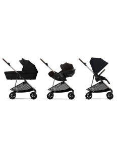 Cybex Melio Magic Black kolica 3 u 1 sa auto sedištem Cloud G I-size - Moon Black