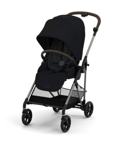 Cybex Melio Magic Black kolica 3 u 1 sa auto sedištem Cloud G I-size - Moon Black