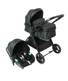 NouNou X1 kolica za bebe 3 u 1 sa I-size auto sedištem Black