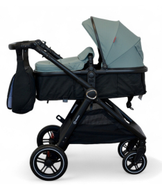 NouNou X1 kolica za bebe 3 u 1 sa I-size auto sedištem Green