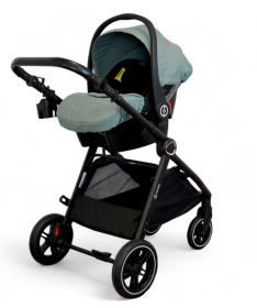 NouNou X1 kolica za bebe 3 u 1 sa I-size auto sedištem Green