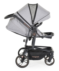 Cangaroo Ellada premium kolica za bebe 3 u 1 sa I-size auto sedištem - Grey