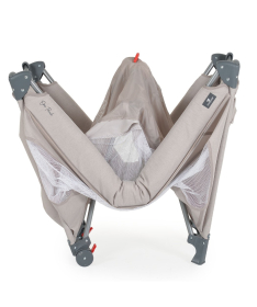 Moni One Touch prenosivi krevetac za bebe 1 nivo Light Grey