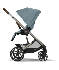 Cybex Balios S Lux kolica 4 u 1 sa auto sedištem i Isofix Bazom Aton S2 - Stormy Blue&Blue Turquoise