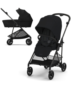 Cybex Melio Carbon kolica 2 u 1 sa nosiljkom Magic Black