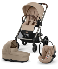 Cybex Balios S Lux kolica 3 u 1 sa auto sedištem Cloud G I-size - Almond Beige