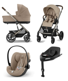 Cybex Balios S Lux kolica 4 u 1 sa auto sedištem i G Isofix Bazom - Almond Beige