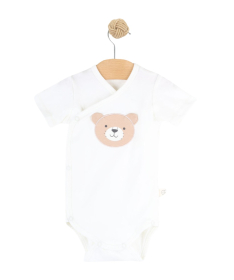 Just Kiddin baby Little Roar bodić kratki rukav za dečake na preklop veličina 62 Beige - 17001221