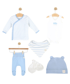 Just Kiddin baby Little Roar set odeće za dečake 6 u 1 veličina 62 Plave prugice - 17001374