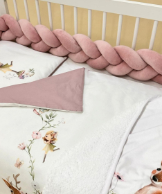 Textil komplet posteljina za krevetac za bebe Bambi Roze - 120x60 cm