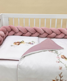 Textil komplet posteljina za krevetac za bebe Bambi Roze - 120x60 cm