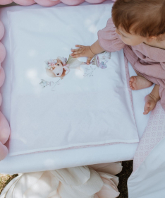 Textil komplet posteljina za krevetac za bebe Bambi Roze - 120x60 cm