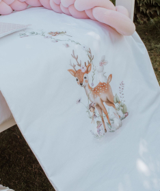 Textil komplet posteljina za krevetac za bebe Bambi Roze - 120x60 cm