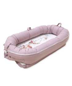 Textil multifunkcionalno gnezdo za bebe Bambi Roze