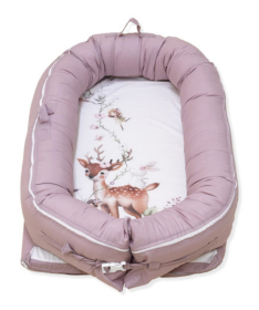 Textil multifunkcionalno gnezdo za bebe Bambi Roze