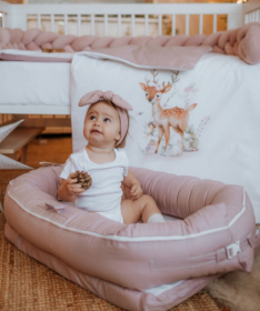 Textil multifunkcionalno gnezdo za bebe Bambi Roze
