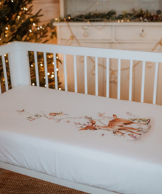 Textil čaršav za dušek za bebe Bambi 120X60cm - Roze