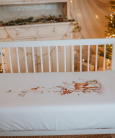 Textil čaršav za dušek za bebe Bambi 120X60cm - Roze