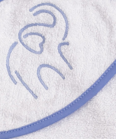 Textil peškir za bebe sa kapuljačom Slonče plavo 80x80cm