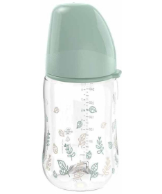 Nip Green plastična flašica za bebe 260ml srednji protok 0m+ Zelena - A089063