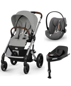Cybex Balios S Lux kolica 3 u 1 sa auto sedištem i G Isofix Bazom - Stone&Lava Grey
