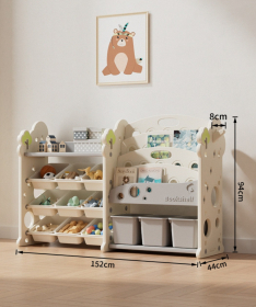 Feelkids sistem za odlaganje igračaka i knjiga Drvce Kombo Beli