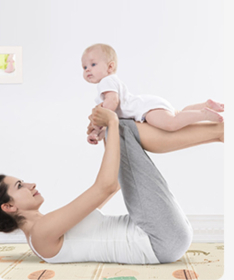 JOY sklopiva podloga za bebe 150x200x1 cm Grey Deco i Slon u planini