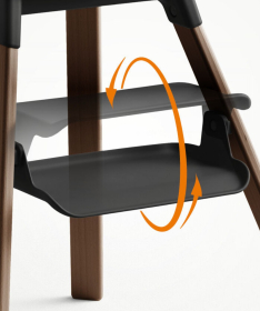 Stokke CLikk drvena hranilica za bebe Black&Warm Brown