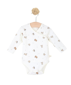 Just Kiddin Organic neutral bodić za bebe na preklop 6-9 meseci Bears - 11006060