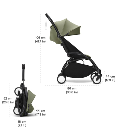 Stokee Yoyo3 kolica za bebe Beli ram - Ginger