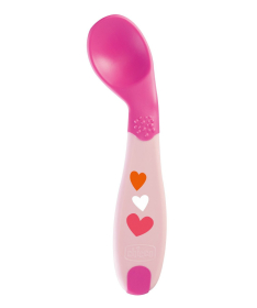 Chicco plastična prva kašičica za devojčice 8m+ Roze