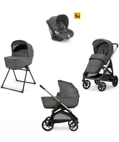 Inglesina kolica za bebe 4u1 Aptica Darwin Velvet Grey New