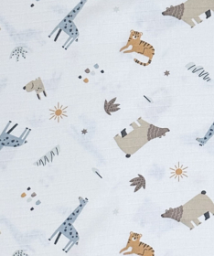 Textil pončo od muslina za plažu za decu Animals 63x70cm