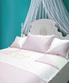 Textil posteljina (navlake) za dečiji krevetac Lux Royal Roze - 140x200 cm