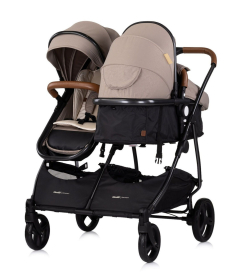 Chipolino Duo Smart kombinovana kolica za blizance Tiramisu