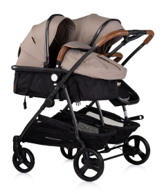 Chipolino Duo Smart kombinovana kolica za blizance Tiramisu