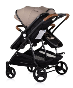 Chipolino Duo Smart kombinovana kolica za blizance Tiramisu